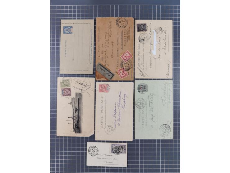 1856/1940 (ca.), over 120 covers and cards, strength before the 1930s with many multiple and mixed frankings, usages and dest