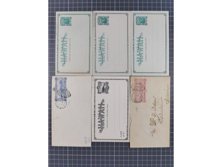 1881/93 (ca.), 22 used/unused postal stationery cards and envelopes, incl. reply card, some duplicates, mostly fine