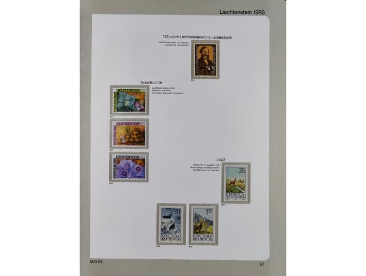 1912/1988, anfangs meist gestempelte/ungebrauchte, ab 1965-88 in den Hauptnummern augenscheinlich komplette postfrische Samml