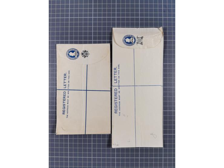 1880/1970 (ca.), about 140 mostly unused postal stationery items including some states with Registered envelopes of Chamba, G