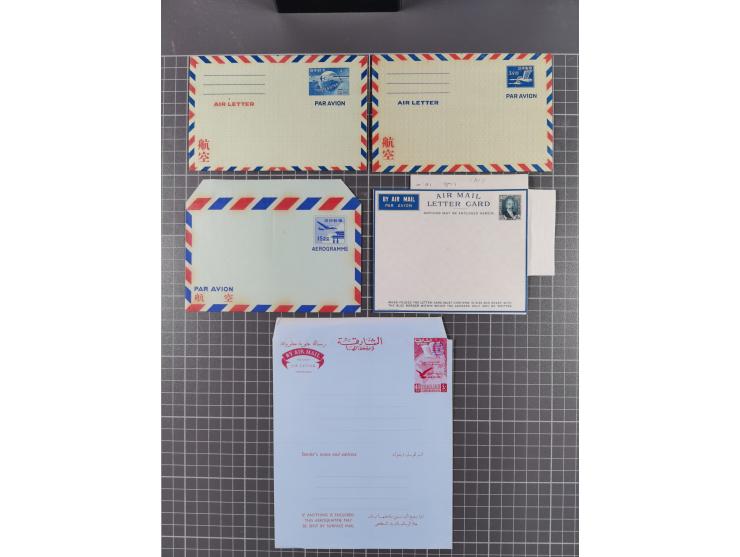 1950/80 (ca.), about 650 air letters and aerogrammes, mostly unused overseas with Near and Far East, Portuguese Colonies, etc
