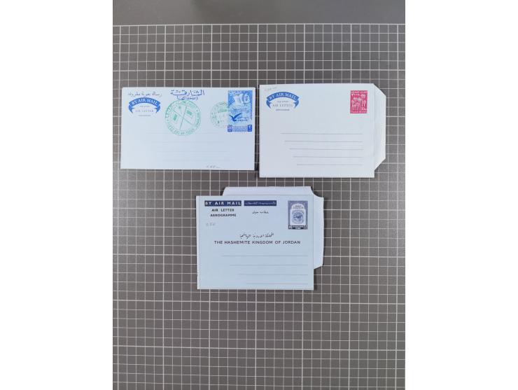 1950/80 (ca.), about 650 air letters and aerogrammes, mostly unused overseas with Near and Far East, Portuguese Colonies, etc