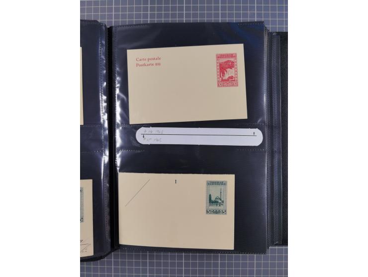 1879/1918, Ganzsachensammlung im Album mit Antwortkarten und Kartenbriefen, insgesamt über 60 Stück. Doppelzensurkarte nach K