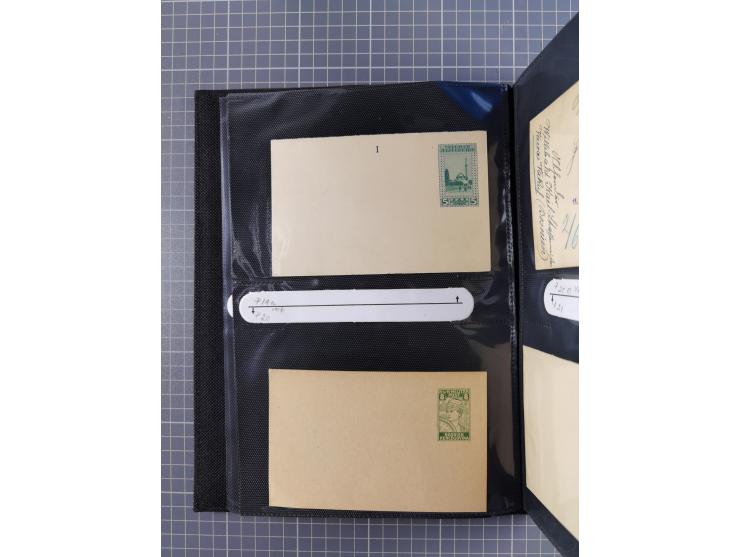 1879/1918, Ganzsachensammlung im Album mit Antwortkarten und Kartenbriefen, insgesamt über 60 Stück. Doppelzensurkarte nach K