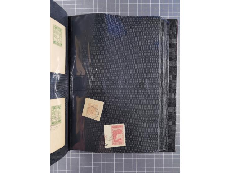 1879/1918, Ganzsachensammlung im Album mit Antwortkarten und Kartenbriefen, insgesamt über 60 Stück. Doppelzensurkarte nach K