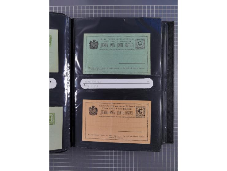 1888/1915, Ganzsachensammlung im Album in beiden Erhaltungen, meist verschiedene mit Antwortkarten, Streifbändern, Umschlägen