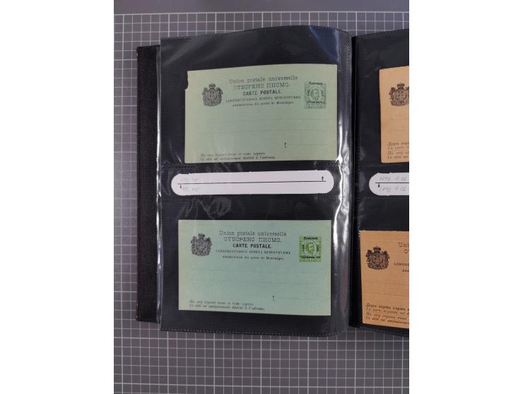 1888/1915, Ganzsachensammlung im Album in beiden Erhaltungen, meist verschiedene mit Antwortkarten, Streifbändern, Umschlägen