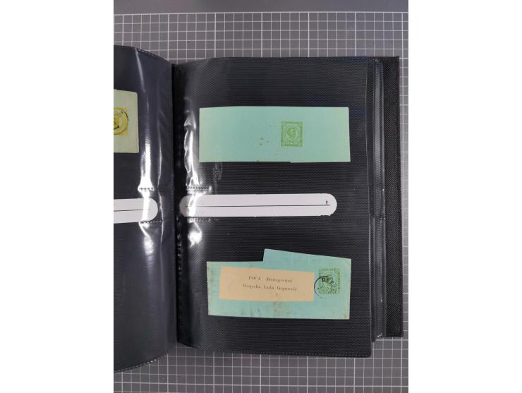 1888/1915, Ganzsachensammlung im Album in beiden Erhaltungen, meist verschiedene mit Antwortkarten, Streifbändern, Umschlägen