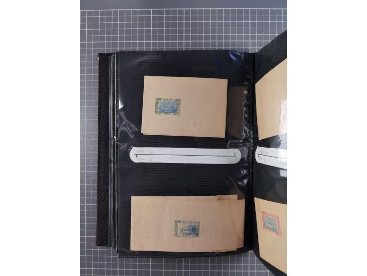1888/1915, Ganzsachensammlung im Album in beiden Erhaltungen, meist verschiedene mit Antwortkarten, Streifbändern, Umschlägen