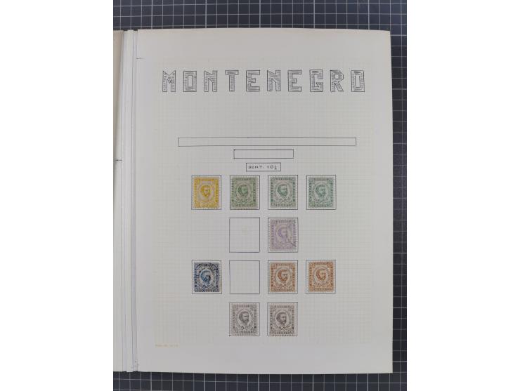 1874/1910, Sammlung auf selbstgestalteten Blättern mit sehr spezialisiertem Teil Erstausgaben 1-7 nach Auflagen und Zähnungen