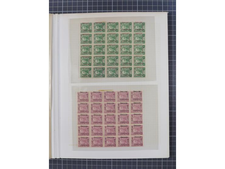 1874/1910, Sammlung auf selbstgestalteten Blättern mit sehr spezialisiertem Teil Erstausgaben 1-7 nach Auflagen und Zähnungen