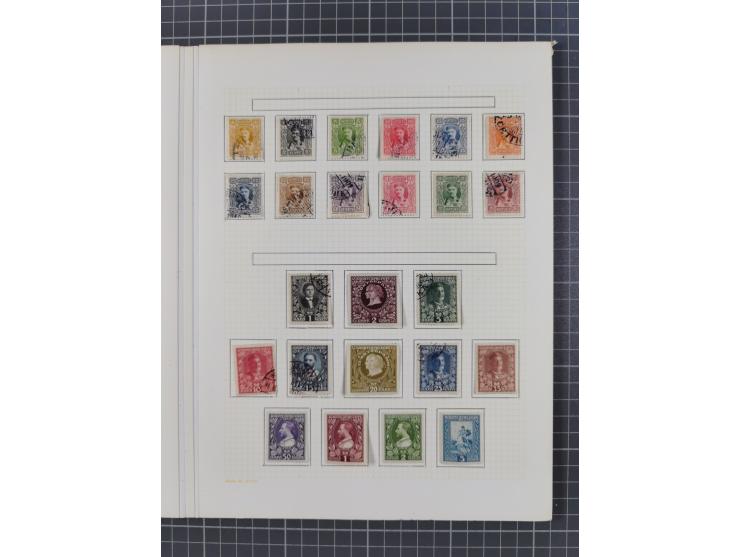 1874/1910, Sammlung auf selbstgestalteten Blättern mit sehr spezialisiertem Teil Erstausgaben 1-7 nach Auflagen und Zähnungen