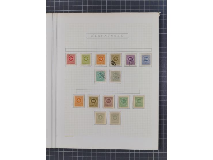 1874/1910, Sammlung auf selbstgestalteten Blättern mit sehr spezialisiertem Teil Erstausgaben 1-7 nach Auflagen und Zähnungen