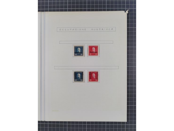 1874/1910, Sammlung auf selbstgestalteten Blättern mit sehr spezialisiertem Teil Erstausgaben 1-7 nach Auflagen und Zähnungen