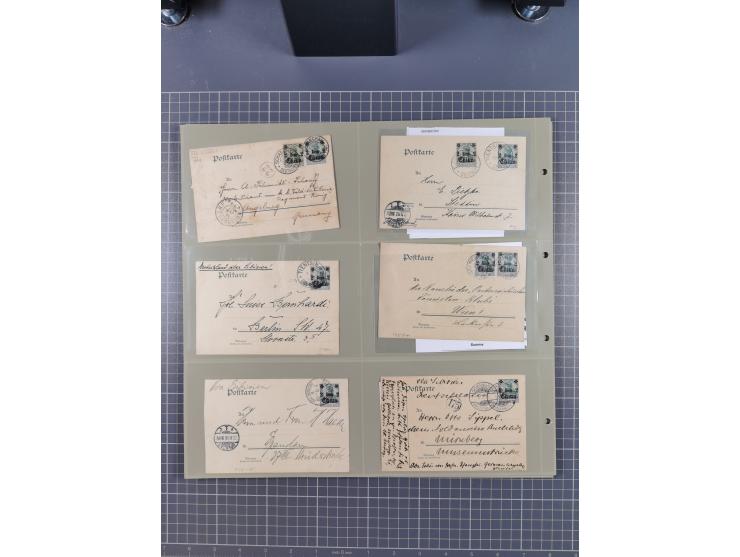 1889/1910 (ca.), Sammlung mit über 75 Briefen und Karten, inkl. Kiautschou, mit Vorläufern, Feldpost- und Schiffspost, intere