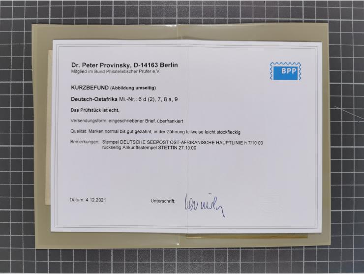 1890/1909 (ca.), DSWA und DOA, Partie mit 39 Briefen und Karten, interessanten Frankaturen und Verwendungen, dabei u.a DOA Mi
