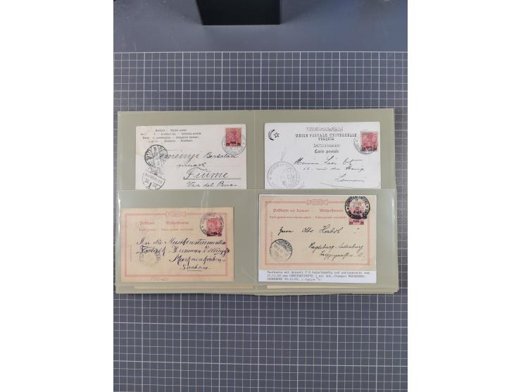 1886/1914 (ca.), Partie mit über 55 Briefen und Karten, Schwerpunt Deutsche Post in der Türkei, Togo und Marocco, interessant