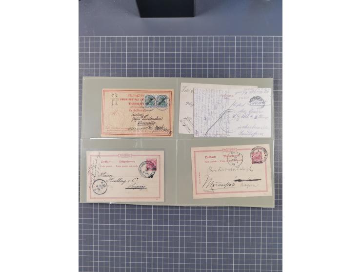 1886/1914 (ca.), Partie mit über 55 Briefen und Karten, Schwerpunt Deutsche Post in der Türkei, Togo und Marocco, interessant
