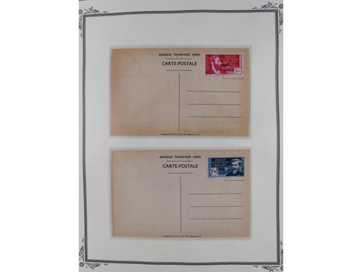 1936/49, Collection on 21 Scott album leaves, unused and mnh, starting Congo overprinted sets 1936, including good part air m