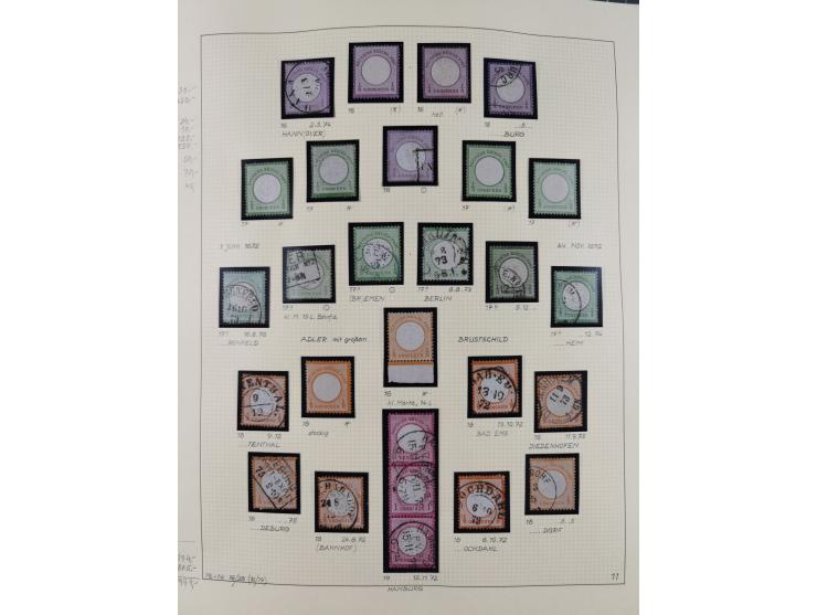 1872/1923, ungebrauchte, postfrische und gestempelte sehr reichhaltige Sammlung, vieles doppelt oder vielfach vorhanden, dabe