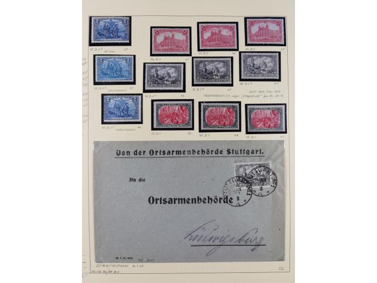 1872/1923, ungebrauchte, postfrische und gestempelte sehr reichhaltige Sammlung, vieles doppelt oder vielfach vorhanden, dabe