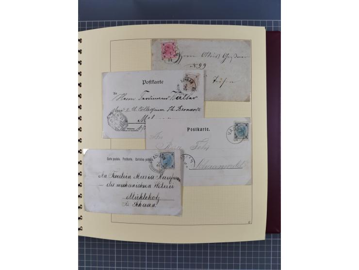 1856/1995, sehr umfangreiche Sammlung in 24 Bänden, dabei kleiner Teil Vor- und Mitläufer mit Belegen, Mi. 1-3 überkomplett u