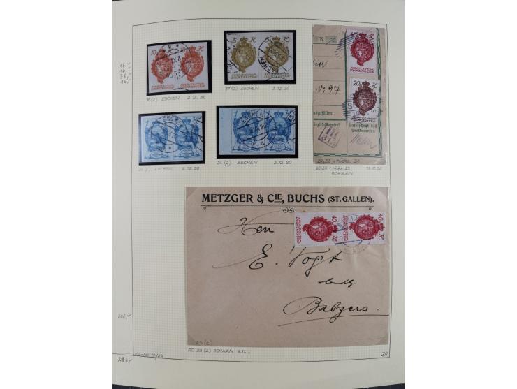 1856/1995, sehr umfangreiche Sammlung in 24 Bänden, dabei kleiner Teil Vor- und Mitläufer mit Belegen, Mi. 1-3 überkomplett u