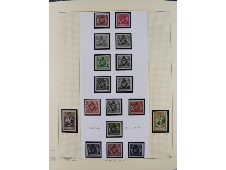 1856/1995, sehr umfangreiche Sammlung in 24 Bänden, dabei kleiner Teil Vor- und Mitläufer mit Belegen, Mi. 1-3 überkomplett u