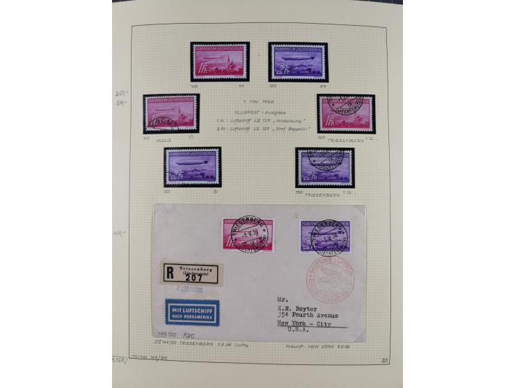 1856/1995, sehr umfangreiche Sammlung in 24 Bänden, dabei kleiner Teil Vor- und Mitläufer mit Belegen, Mi. 1-3 überkomplett u