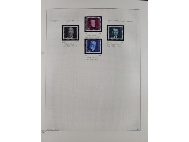 1856/1995, sehr umfangreiche Sammlung in 24 Bänden, dabei kleiner Teil Vor- und Mitläufer mit Belegen, Mi. 1-3 überkomplett u