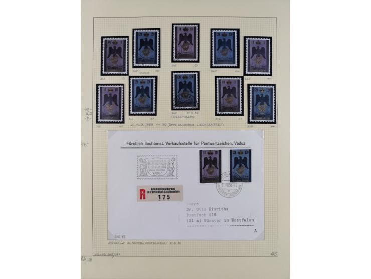 1856/1995, sehr umfangreiche Sammlung in 24 Bänden, dabei kleiner Teil Vor- und Mitläufer mit Belegen, Mi. 1-3 überkomplett u