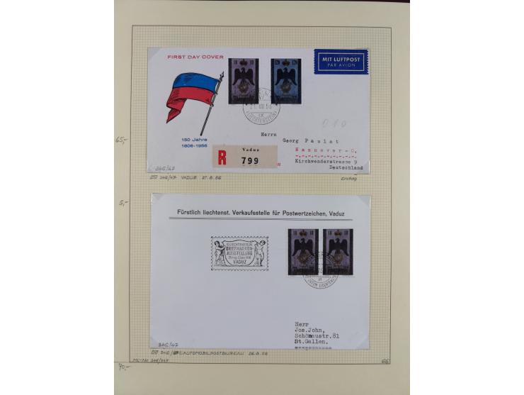 1856/1995, sehr umfangreiche Sammlung in 24 Bänden, dabei kleiner Teil Vor- und Mitläufer mit Belegen, Mi. 1-3 überkomplett u