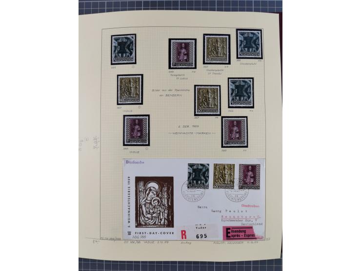 1856/1995, sehr umfangreiche Sammlung in 24 Bänden, dabei kleiner Teil Vor- und Mitläufer mit Belegen, Mi. 1-3 überkomplett u