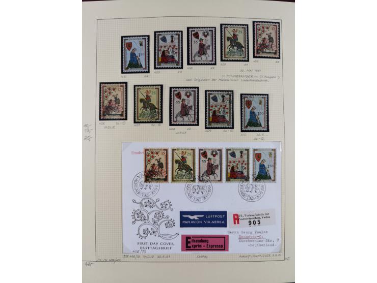 1856/1995, sehr umfangreiche Sammlung in 24 Bänden, dabei kleiner Teil Vor- und Mitläufer mit Belegen, Mi. 1-3 überkomplett u