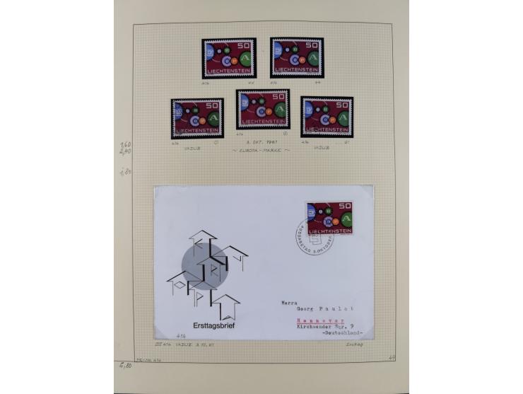 1856/1995, sehr umfangreiche Sammlung in 24 Bänden, dabei kleiner Teil Vor- und Mitläufer mit Belegen, Mi. 1-3 überkomplett u