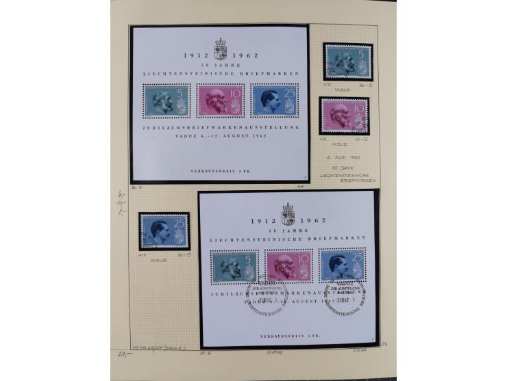 1856/1995, sehr umfangreiche Sammlung in 24 Bänden, dabei kleiner Teil Vor- und Mitläufer mit Belegen, Mi. 1-3 überkomplett u