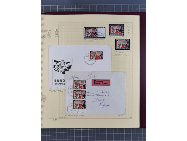 1856/1995, sehr umfangreiche Sammlung in 24 Bänden, dabei kleiner Teil Vor- und Mitläufer mit Belegen, Mi. 1-3 überkomplett u