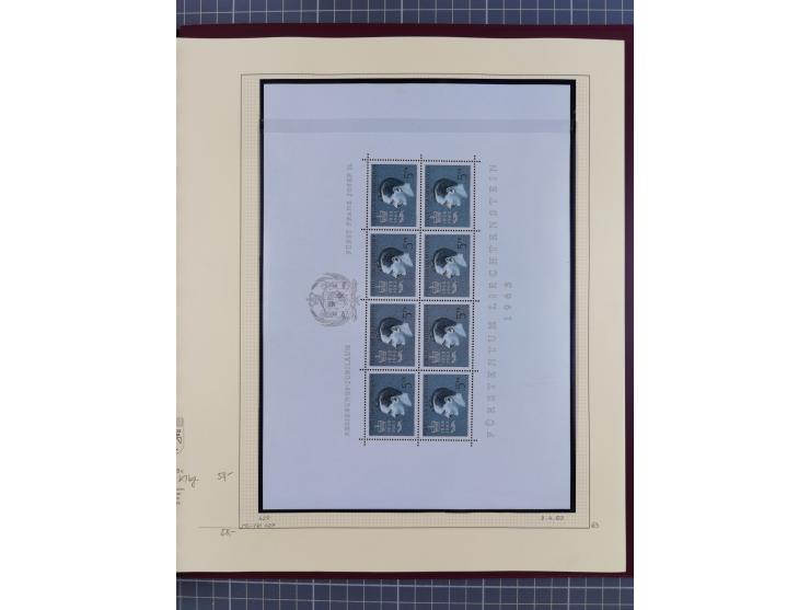 1856/1995, sehr umfangreiche Sammlung in 24 Bänden, dabei kleiner Teil Vor- und Mitläufer mit Belegen, Mi. 1-3 überkomplett u