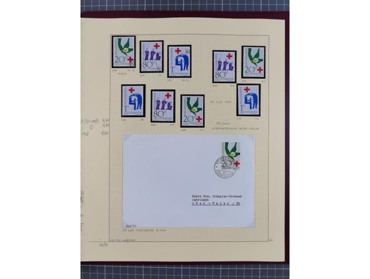 1856/1995, sehr umfangreiche Sammlung in 24 Bänden, dabei kleiner Teil Vor- und Mitläufer mit Belegen, Mi. 1-3 überkomplett u