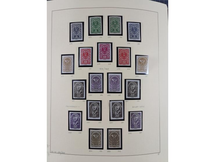 1918/2005, postfrische, anfangs teils ungebrauchte, und gestempelte Sammlung in 44 Alben und 2 Mappen. Vieles in beiden Erhal