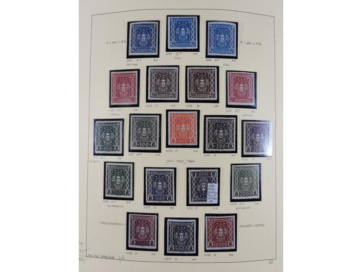 1918/2005, postfrische, anfangs teils ungebrauchte, und gestempelte Sammlung in 44 Alben und 2 Mappen. Vieles in beiden Erhal