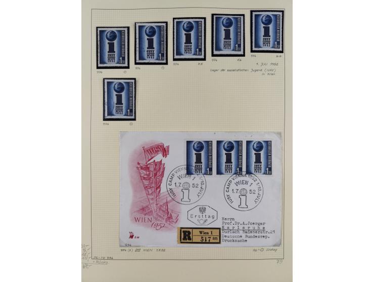 1918/2005, postfrische, anfangs teils ungebrauchte, und gestempelte Sammlung in 44 Alben und 2 Mappen. Vieles in beiden Erhal