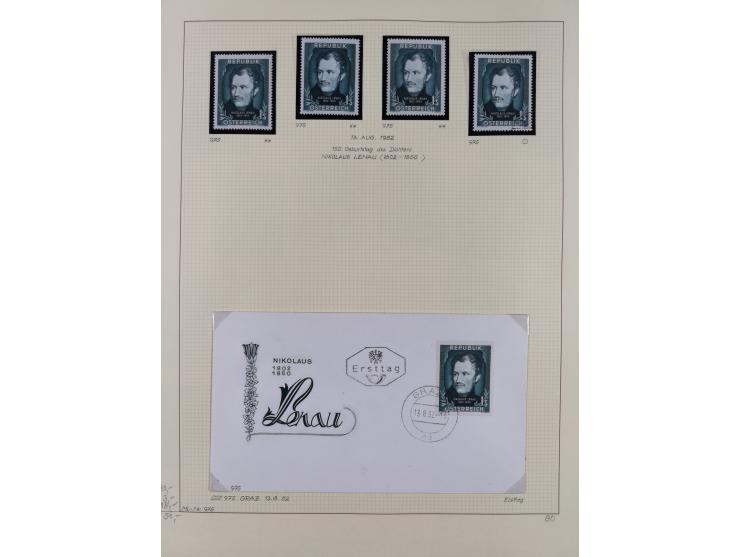 1918/2005, postfrische, anfangs teils ungebrauchte, und gestempelte Sammlung in 44 Alben und 2 Mappen. Vieles in beiden Erhal