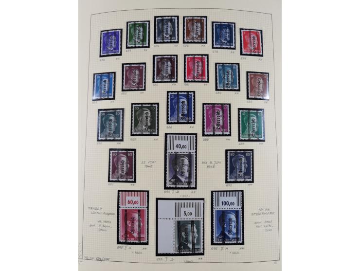 1918/2005, postfrische, anfangs teils ungebrauchte, und gestempelte Sammlung in 44 Alben und 2 Mappen. Vieles in beiden Erhal