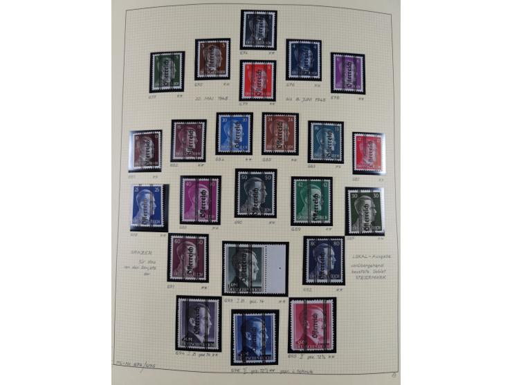 1918/2005, postfrische, anfangs teils ungebrauchte, und gestempelte Sammlung in 44 Alben und 2 Mappen. Vieles in beiden Erhal