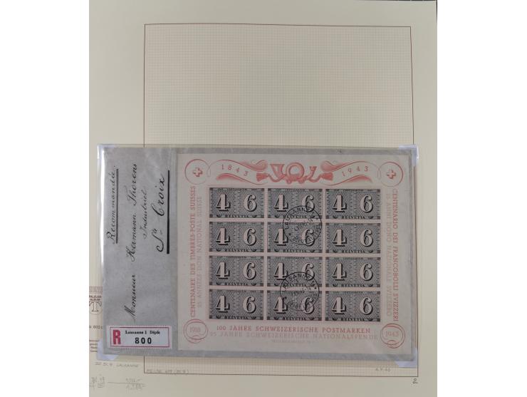 1926/2005, kleine Partie im Album und Mappe, dabei Bl. 1 und 19 auf Briefen, Pax (2) sowie postfrische Bogenware ex 1986-90.