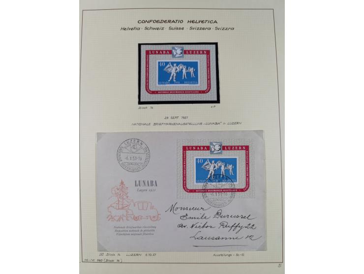 1926/2005, kleine Partie im Album und Mappe, dabei Bl. 1 und 19 auf Briefen, Pax (2) sowie postfrische Bogenware ex 1986-90.