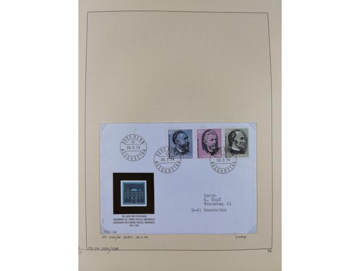 1926/2005, kleine Partie im Album und Mappe, dabei Bl. 1 und 19 auf Briefen, Pax (2) sowie postfrische Bogenware ex 1986-90.