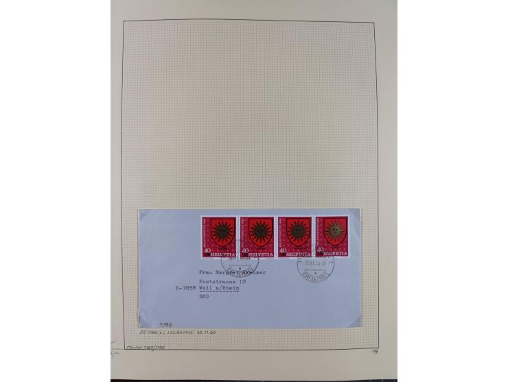 1926/2005, kleine Partie im Album und Mappe, dabei Bl. 1 und 19 auf Briefen, Pax (2) sowie postfrische Bogenware ex 1986-90.