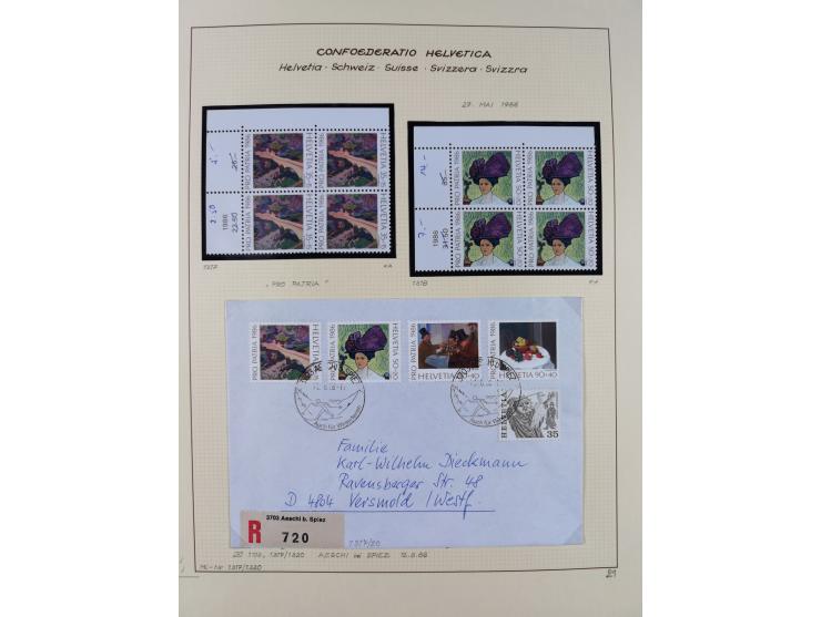 1926/2005, kleine Partie im Album und Mappe, dabei Bl. 1 und 19 auf Briefen, Pax (2) sowie postfrische Bogenware ex 1986-90.